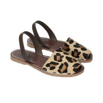 ABARCA MENORQUINA PIEL VELVET ANIMAL PRINT (LEOPARDO) - SERIE (36-41) LA RIA