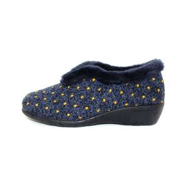 ZAPATILLA CERRADA CUÑA PELO DIBUJOS - VUL·LADI