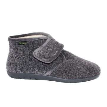 ZAPATILLA CERRADA BOTA FORRO PELO (9630) GRIS (RECYCLE) - CABRERA