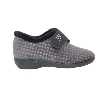 ZAPATILLA CERRADA CUÑA SUBIDA ARLEQUIN (4782) GRIS - VULCA-BICHA