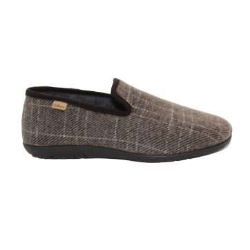 ZAPATILLA CERRADA PAÑO CUADROS MARCELLO (9659) TAUPE - CABRERA