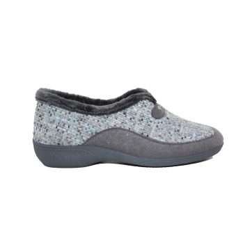 ZAPATILLA CERRADA CUÑA COMBI (4755) GRIS - VULCA-BICHA