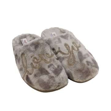 ZAPATILLA DESCALZA "LOVE YOU"CORAZONES (7608-123) NIQUEL - VUL·LADI