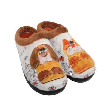 ZAPATILLA DESCALZA ANIMALES (R12281) GATO PERRO - ROAL
