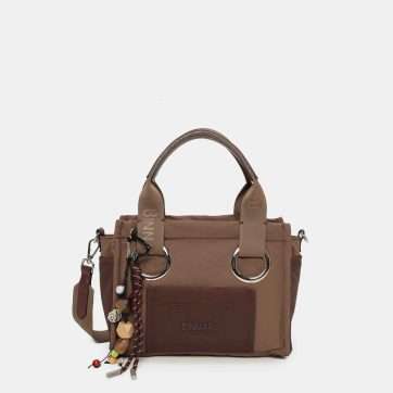 BOLSO BANDOLERA JAVA (21303) TAUPE MARRÓN - BINNARI