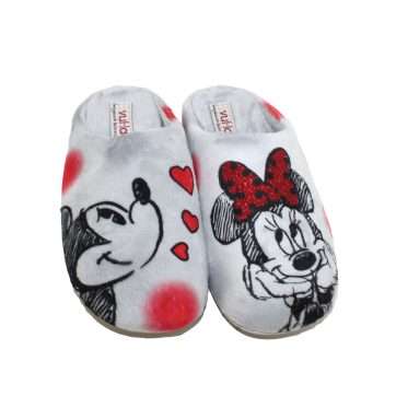 ZAPATILLA DESCALZA "MICKEY // MINNIE" (1620-140) PERLA - VUL·LADI