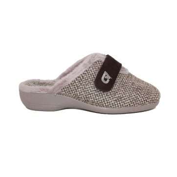 ZAPATILLA DESCALZA CUÑA PEGAR TAPIZ (5453) VISON - CABRERA