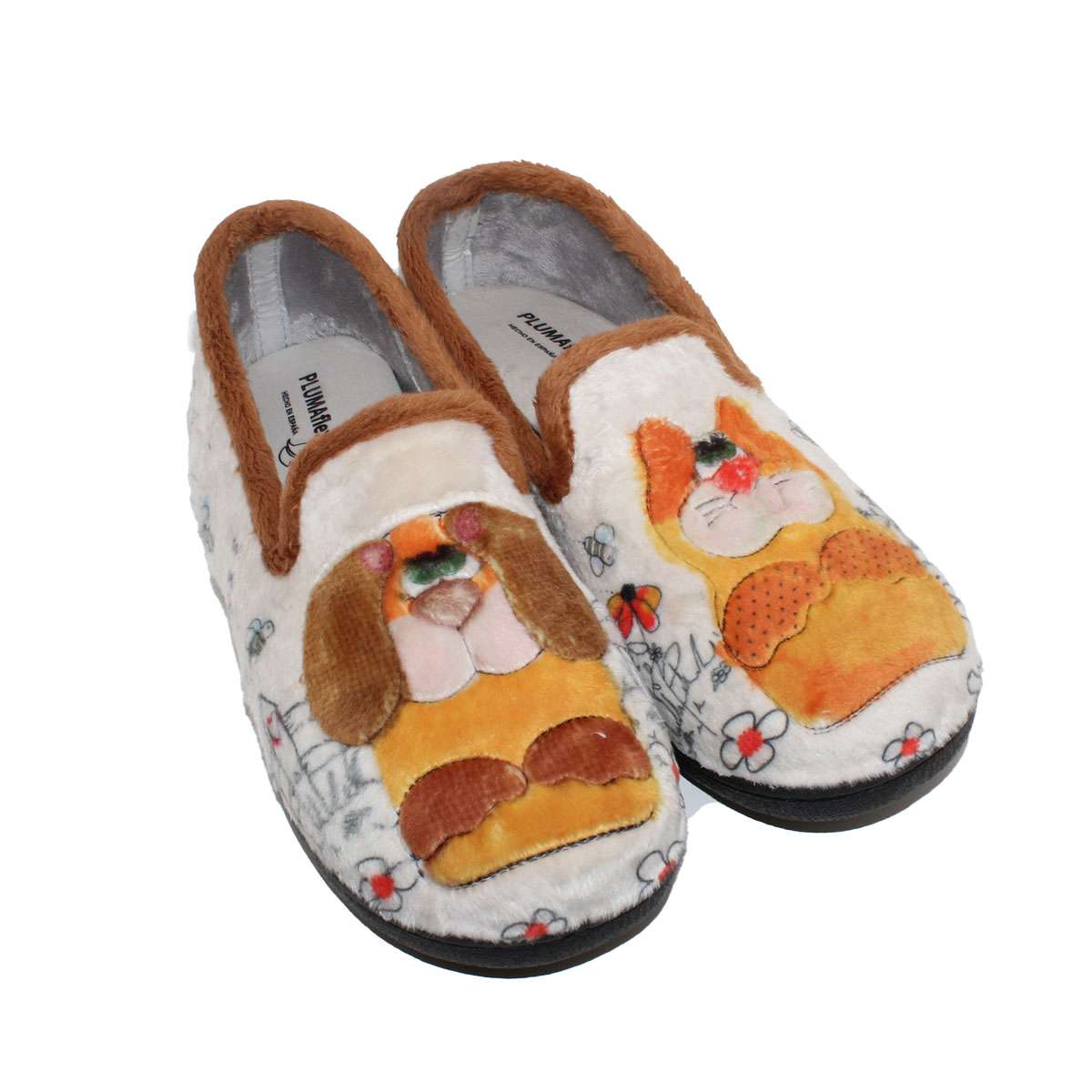 ZAPATILLA CERRADA ANIMALES (R12282) GATO PERRO - ROAL