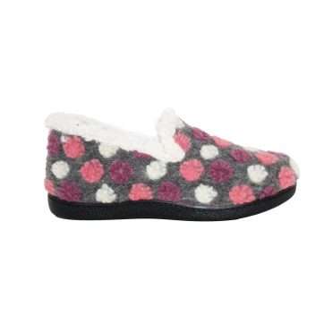 ZAPATILLA CERRADA LUNARES (12001) GRIS - ECO-FLEX