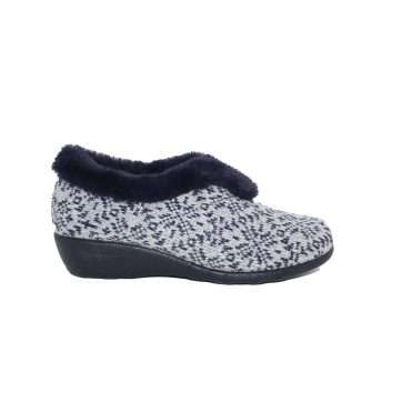 ZAPATILLA CERRADA CUÑA PELO SOFIA (276-280) MARINO - VUL·LADI