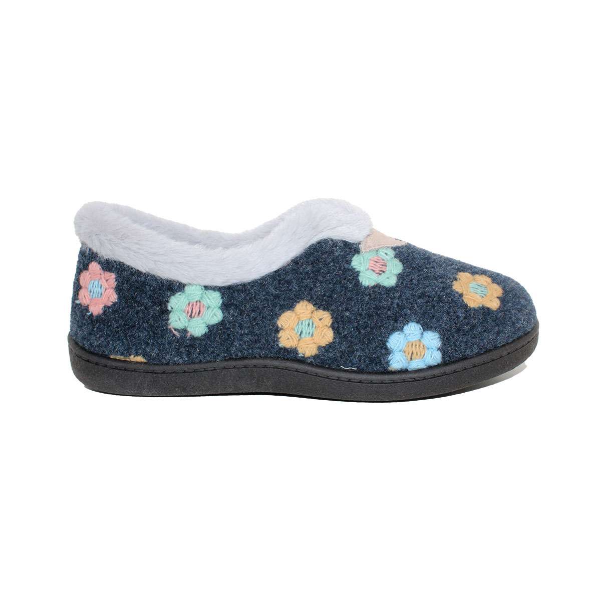 ZAPATILLA CERRADA PAÑO FLORES (R12092) MARINO - ROAL